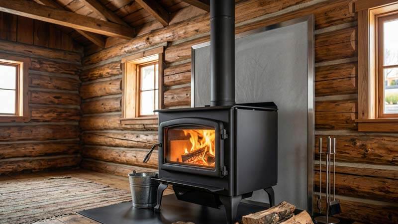 Безопасный монтаж печи с защитным экраном из силиката