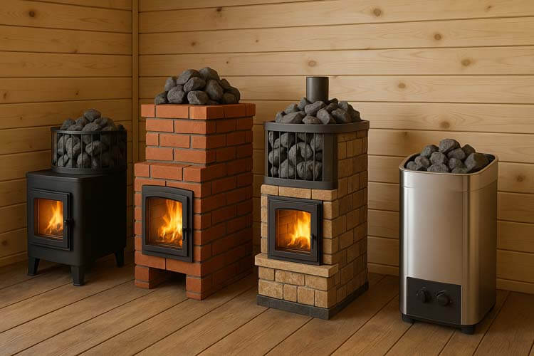 Виды банных печей